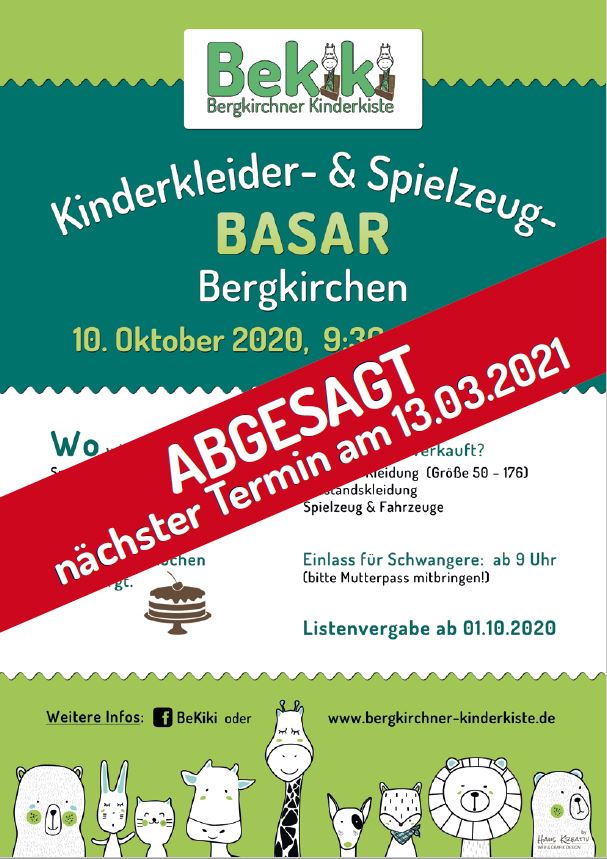 Herbstmarkt Oktober 2020 – ABGESAGT!