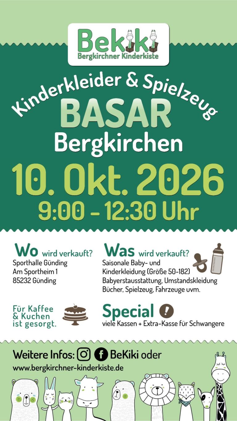 Herbst-Basar am 10. Oktober 2026